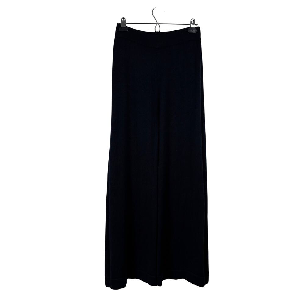 Max Mara Leisure 100% Wool Wide Leg Pants Navy Blue Pull-on *flaw